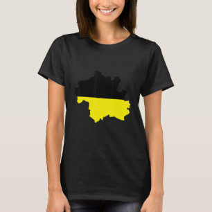 Camiseta Mapa de Bandeiras da Cidade de Munique, Alemanha