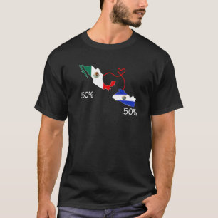 Camiseta Mapa de Bandeiras Half Hondurenho - Half Salvadori