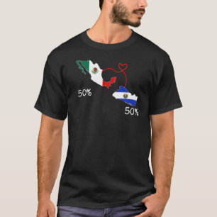 Camiseta Mapa de Bandeiras Half Hondurenho - Half Salvadori