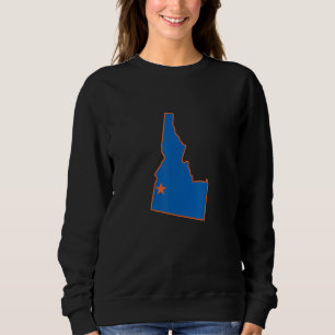 Camiseta Mapa de Boise ID Estilo Vintage Funky Design do Es