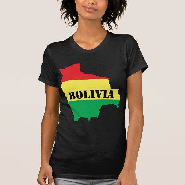 Camiseta Mapa de Bolívia (Frente)