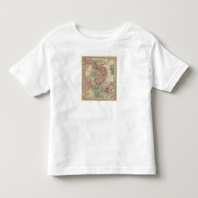 Camiseta Mapa de Boston por Mitchell (Frente)