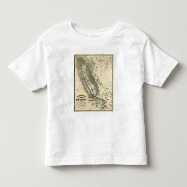 Camiseta Mapa de Britton e de Rey de Califórnia (Frente)
