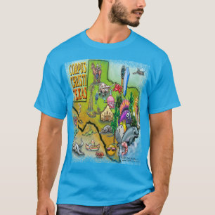 Camiseta Mapa de cartoons do Corpus Christi Tx
