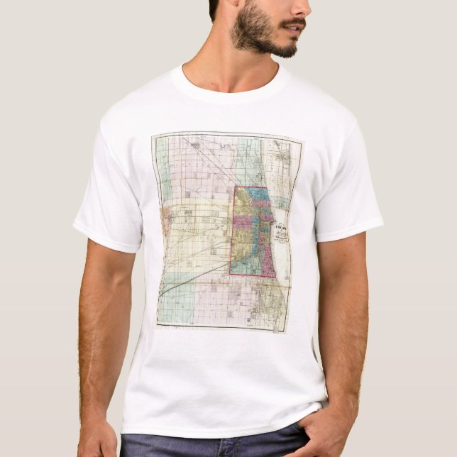 Camiseta Mapa de Chicago (Frente)