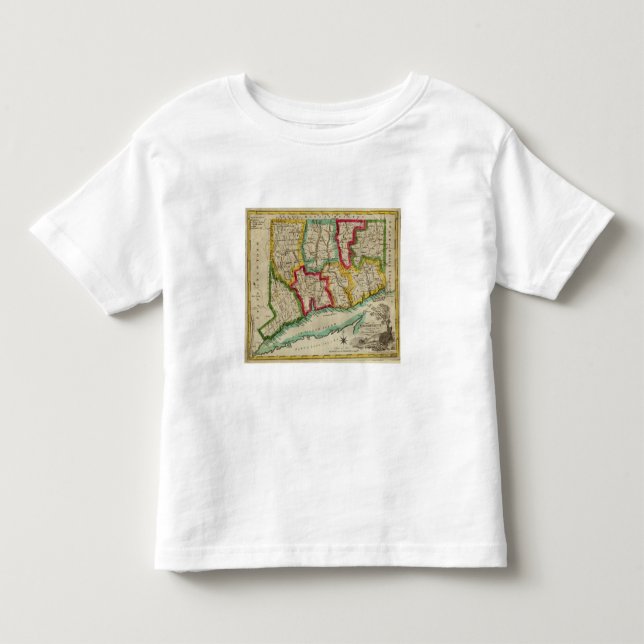 Camiseta Mapa de Connecticut (Frente)