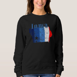 Camiseta Mapa de Contorno do Estado de Iowa Americano
