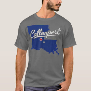 Camiseta Mapa de Cottonport Louisiana LA