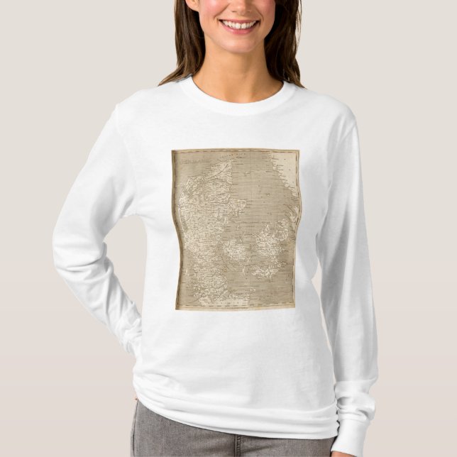 Camiseta Mapa de Dinamarca por Arrowsmith (Frente)