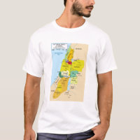 Mapa de doze tribos de Israel entre 1200 e 1050