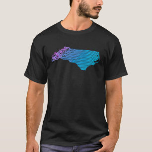 Camiseta Mapa de Elevação de Topografia da Divisão da Carol