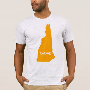 Camiseta Mapa de Estado de New Hampshire Belong