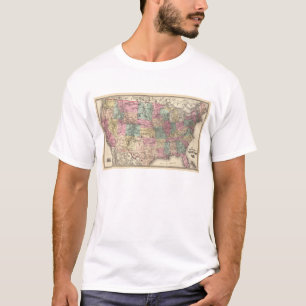 Camiseta Mapa de estradas novo do trilho dos Estados Unidos