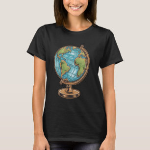 Camiseta Mapa de Geografia Engraçado Professor de Geografia