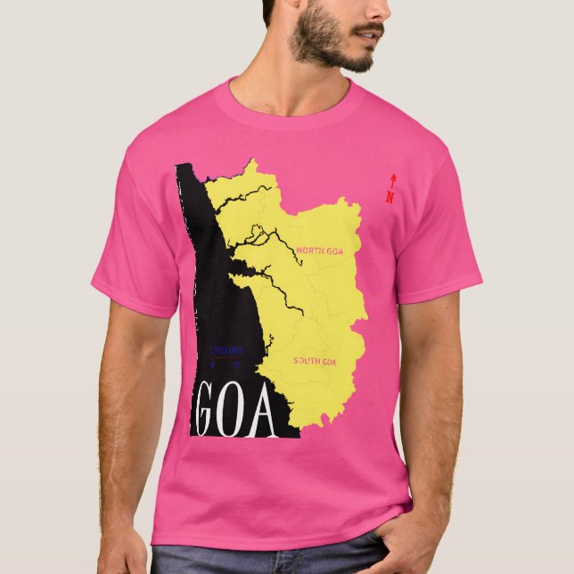 Camiseta Mapa de Goa - Índia incrível (Frente)