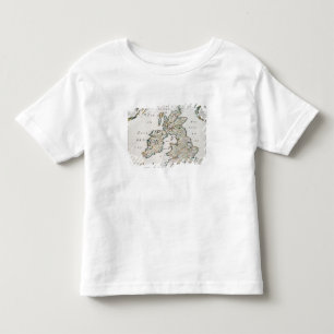 Camiseta Mapa de Grâ Bretanha e de Ireland, Paris publicad
