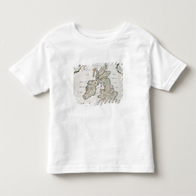 Camiseta Mapa de Grâ Bretanha e de Ireland, Paris publicada (Frente)