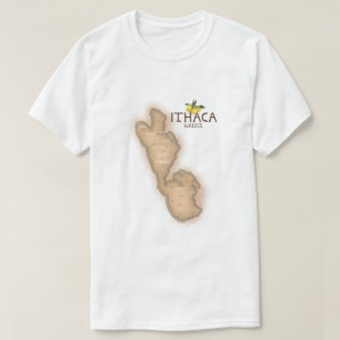 Camiseta mapa de grécia ithaca