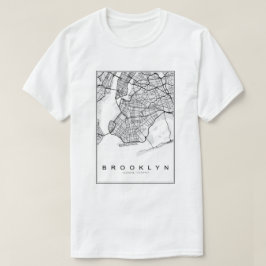 Camiseta Mapa de Ilustração do Brooklyn