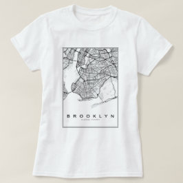 Camiseta Mapa de Ilustração do Brooklyn