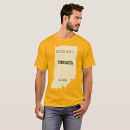 Camiseta - Mapa de Indiana com Cidade