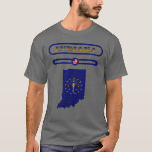 CAMISETA MAPA DE INDIANA INDIANA ESTADOS UNIDOS SAMER BRASI