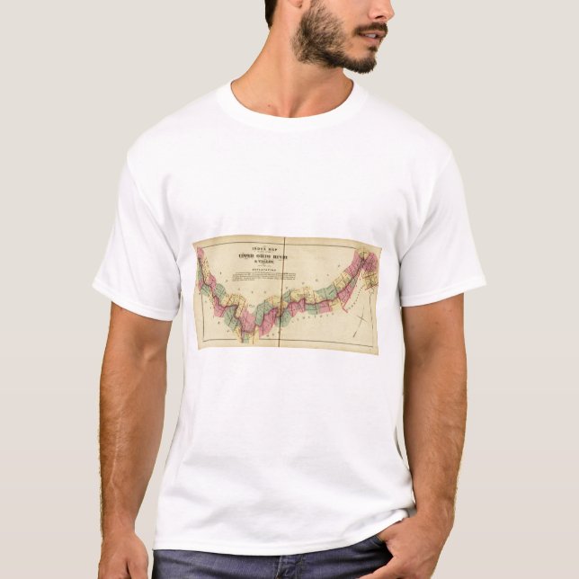 Camiseta Mapa de índice ao atlas do Rio Ohio superior (Frente)