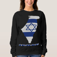 Mapa de Israel Bandeira de Jerusalém Judeu Tel Avi