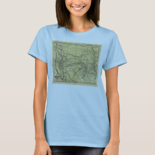 Camiseta Mapa de Josiah Gregg 1844 do território indiano