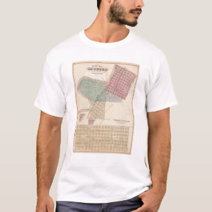 Camiseta Mapa de Le Sueur, mapa de Cleveland, Minnesota
