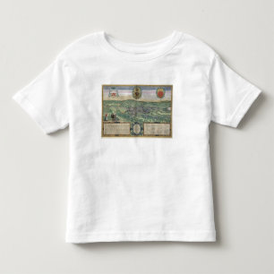 Camiseta Mapa de Liege, de "Civitates Orbis Terrarum" por G