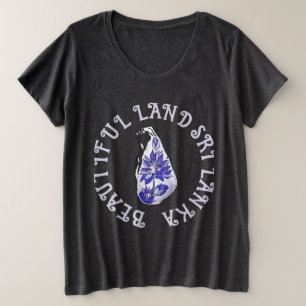 Camiseta Mapa de Lotus do Sri Lanka