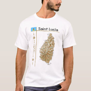 Camiseta Mapa de Lúcia do Santo + Sinalizador + Título T-