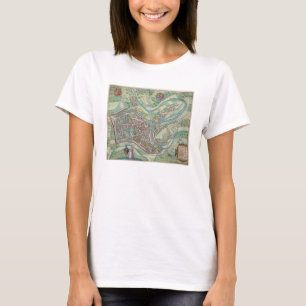Camiseta Mapa de Luxembourg, 'de Civitates Orbis Terrarum
