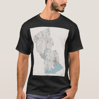 Camiseta Mapa de MÃES do Condado de Bristol em 1980, Southe