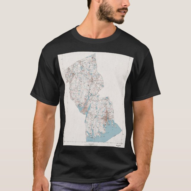 Camiseta Mapa de MÃES do Condado de Bristol em 1980, Southe (Frente)