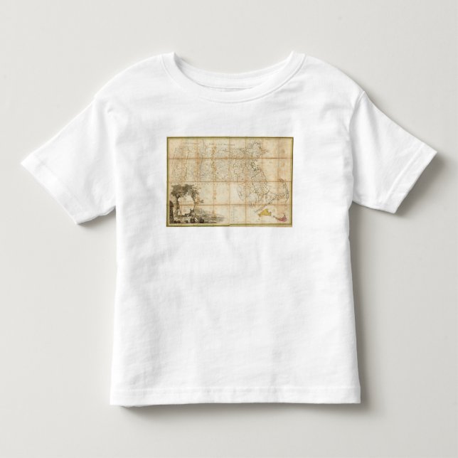 Camiseta Mapa de Massachusetts (Frente)