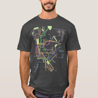 Camiseta Mapa de Metrô de Nova Iorque Metro Art I Heart NY