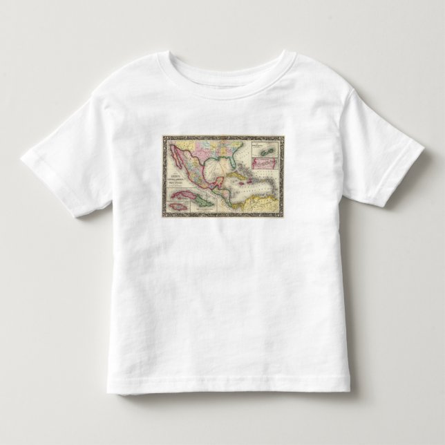 Camiseta Mapa de México, América Central (Frente)