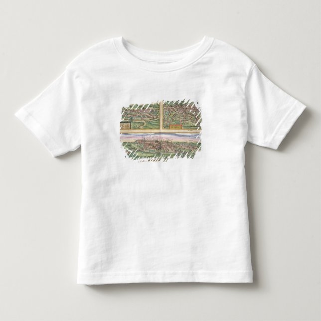 Camiseta Mapa de Montpellier, excursões, e de Poitiers, 'de (Frente)