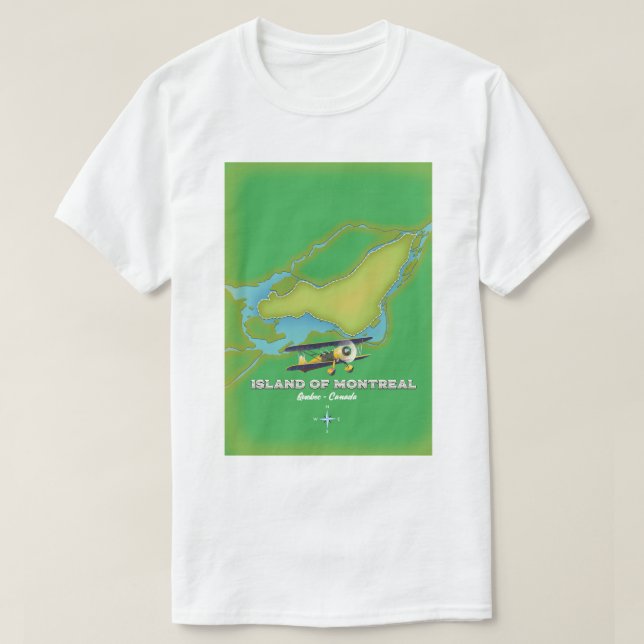 Camiseta Mapa de Montreal do Canadá (Frente do Design)