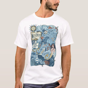 Camiseta Mapa de Navegação Náutica Vintage Bússola
