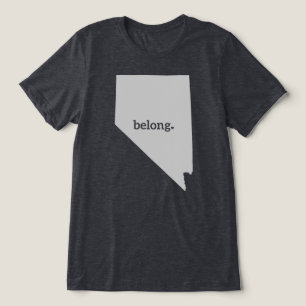 Camiseta Mapa de Nevada Belong State Pride