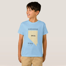Camiseta - Mapa de Nevada com cidades