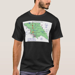 Camiseta MAPA de Nomes de Local SLO