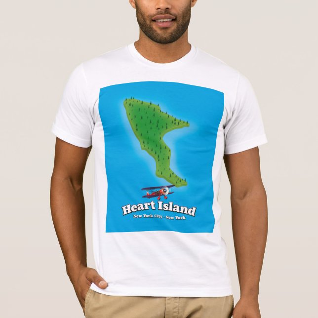 Camiseta Mapa de Nova Iorque Hart Island (Frente)