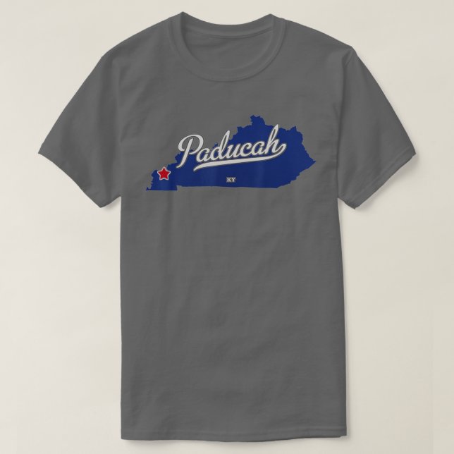 Camiseta Mapa de Pádua Kentucky KY (Frente do Design)