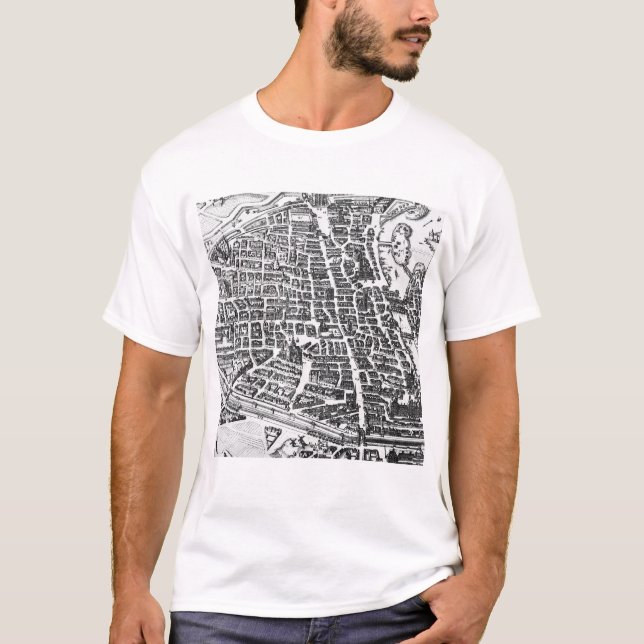 Camiseta Mapa de Paris, 1620 (Frente)