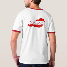 Camiseta Mapa de pavilhão da Áustria