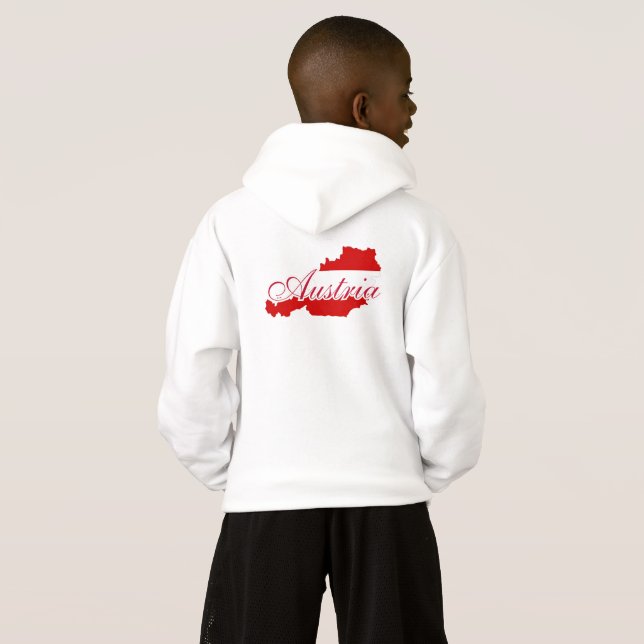 Camiseta Mapa de pavilhão da Áustria (Parte Traseira Completa)
